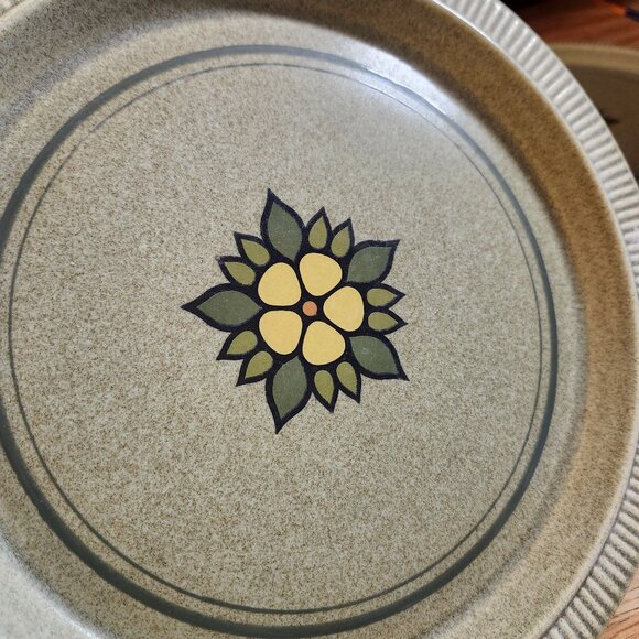 4- Pfaltzgraff Nordic Green 10" Dinner Pates Stoneware Vintage 1970's Retro - Picture 4 of 6